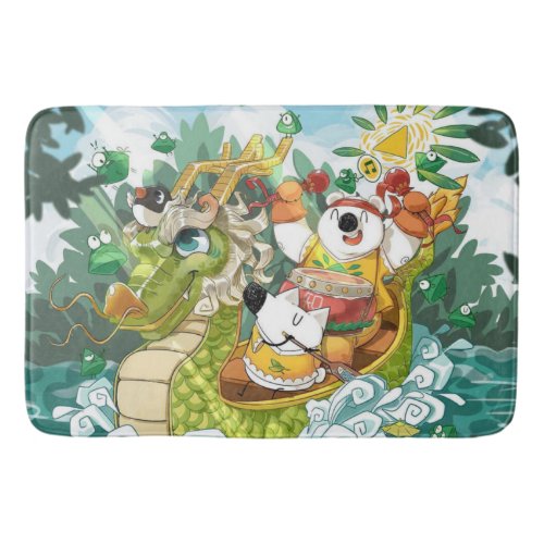 Dragon boat festival bath mat