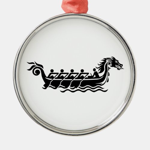 Dragon boat metal ornament