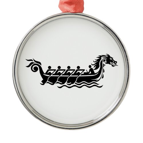 Dragon boat metal ornament