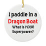 dragon boat paddle ceramic ornament