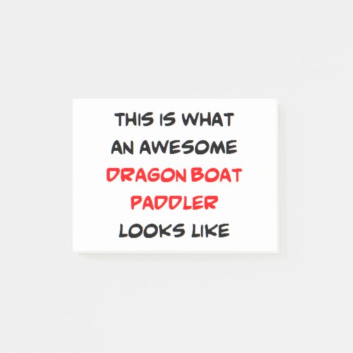 dragon boat paddler awesome post_it notes