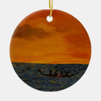 Dragon Boat Race Ceramic Ornament