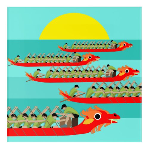 Dragon Boat Racing Acrylic Print