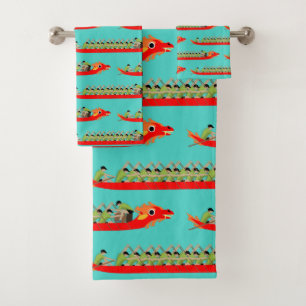Dragon Boat Racing Bath Towel Set