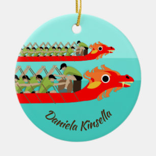 Dragon Boat Racing Ceramic Ornament