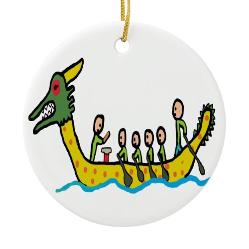 Dragon Boat Racing Ceramic Ornament
