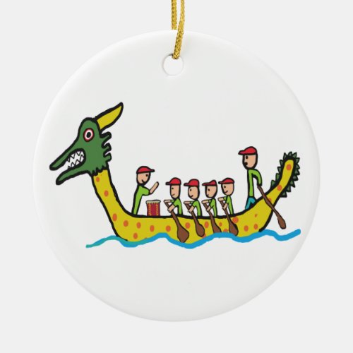 Dragon Boat Racing Ceramic Ornament