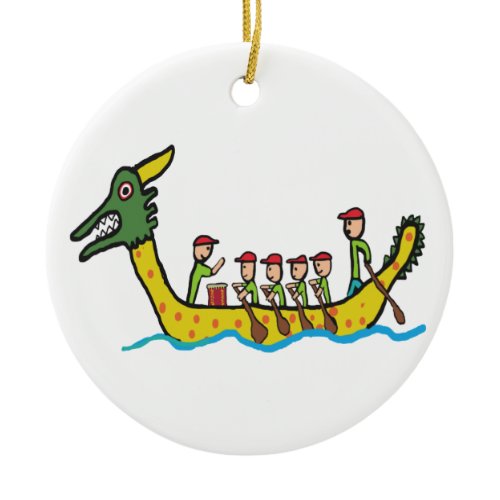 Dragon Boat Racing Ceramic Ornament