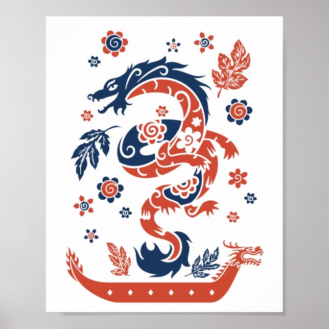 Dragon Boat Racing Design Poster (Front)