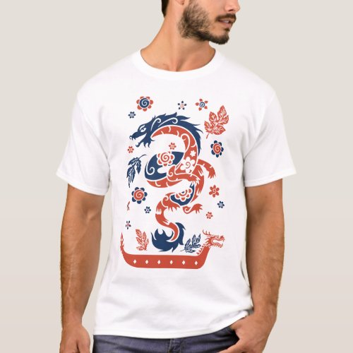 Dragon Boat Racing Design T_Shirt