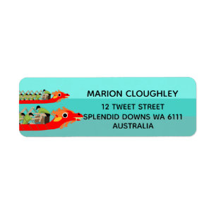 Dragon Boat Racing Label