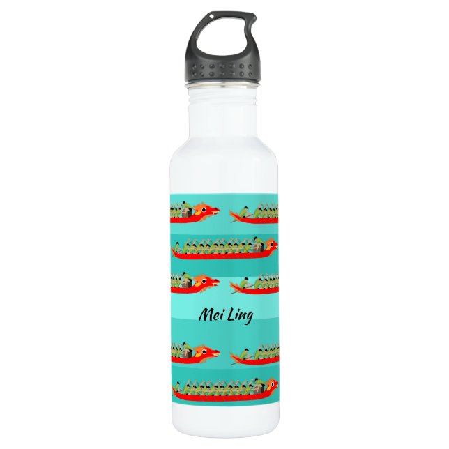 Dragon Boat Racing Stainless Steel Water Bottle (Front)