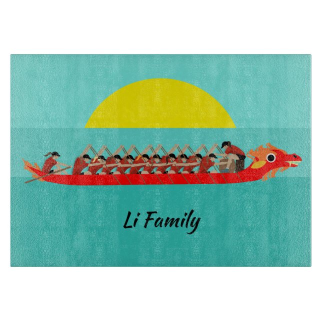 Dragon Boat Racing Women Cutting Board (Front)