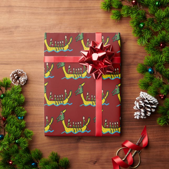 Dragon Boat Racing Wrapping Paper (Holiday Gift)