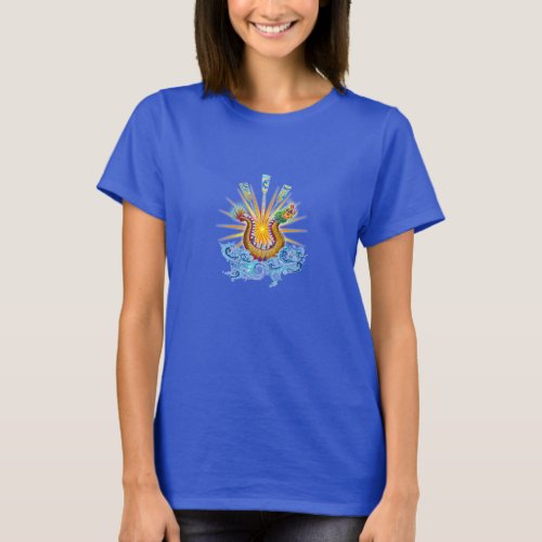 Dragon Boat Sunshine Logo on Blue T_Shirt