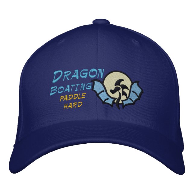 Dragon  Boating , paddle hard Embroidered Baseball Cap (Front)