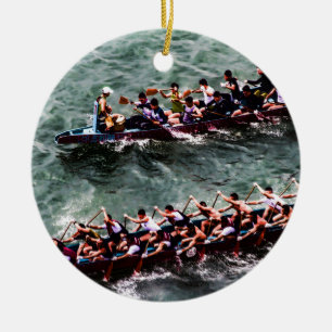 Dragon Boats e1 Ceramic Ornament