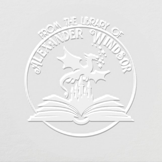 Dragon Book Castle “From the Library of” #2 Embosser (Design)