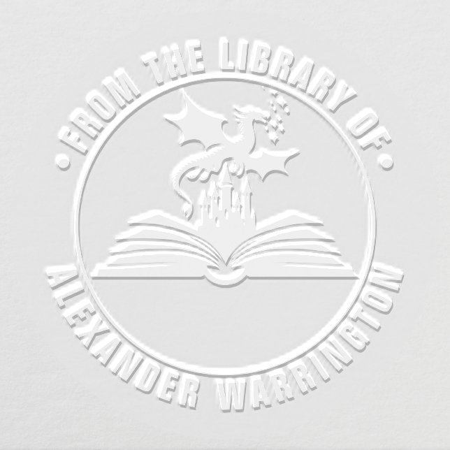 Dragon Book Castle “From the Library of” Name Embosser (Design)