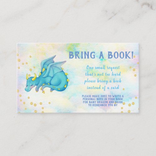 Dragon Book Request Baby Shower Enclosure Card