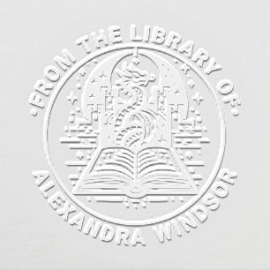 Dragon Book Stars “From the Library of” Name Embosser