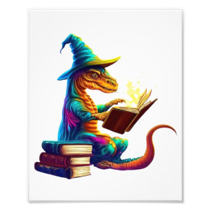 Dragon Bookworm - Cute Fantasy Reading Lover Desig Photo Print