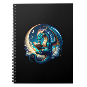 Dragon Bookworm, Moonlight Reading  Notebook