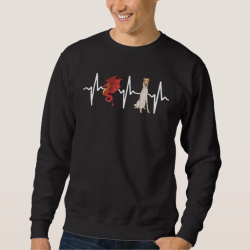 Dragon Borzoi Heartbeat Dog Sweatshirt