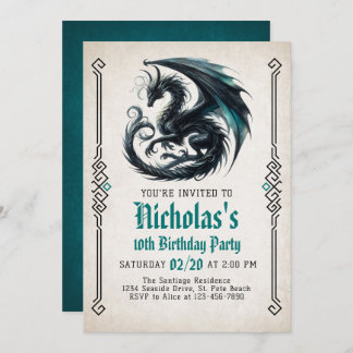 Dragon Boy's Birthday Invitation