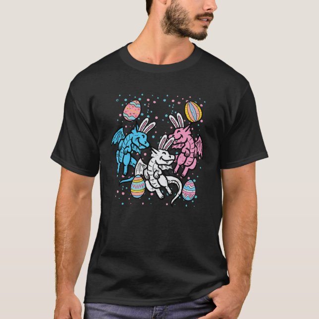 Dragon Bunnies Easter Eggs  Men Women Kids Teens Y T-Shirt (Front)
