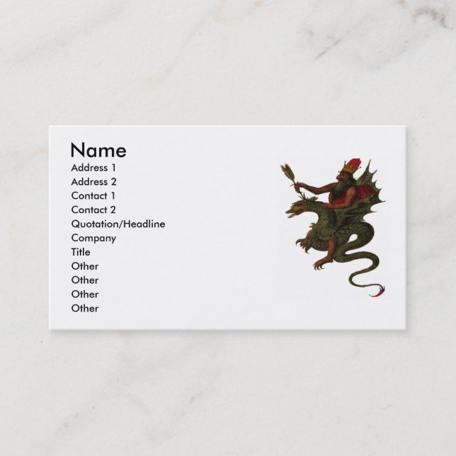Dragon Business Card (Front)