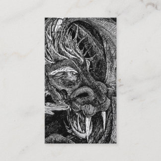 Dragon business card template portrait