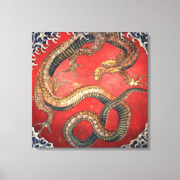 Dragon by Katsushika Hokusai GalleryHD Fine Art Canvas Print