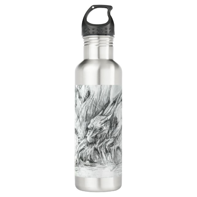 Dragon by the water stainless steel water bottle (Front)