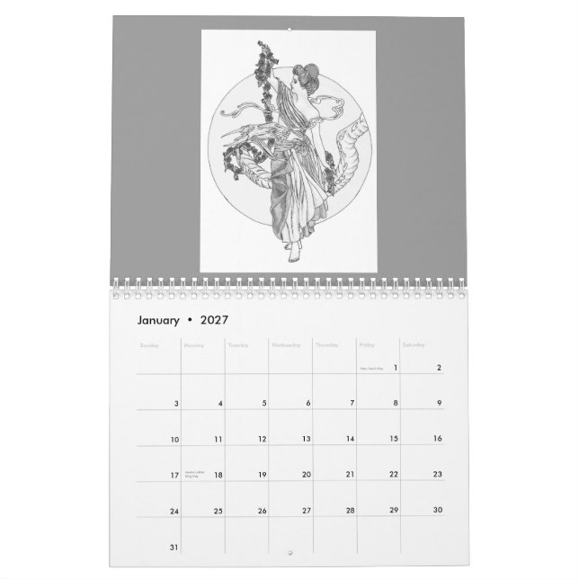 dragon calendar (Jan 2027)