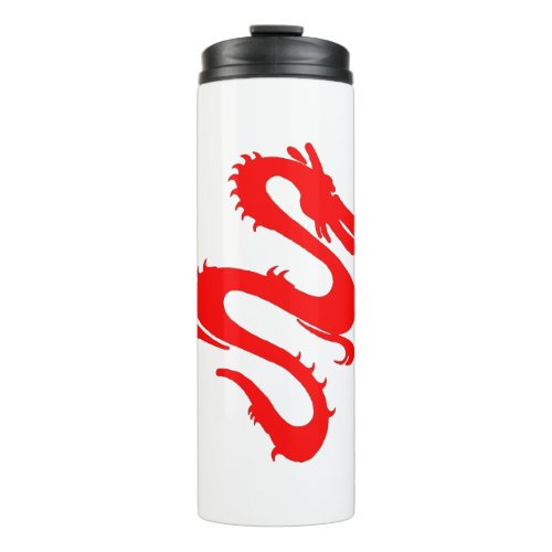 Dragon Calligraphy Red Asian Brush Stroke Friendly Thermal Tumbler