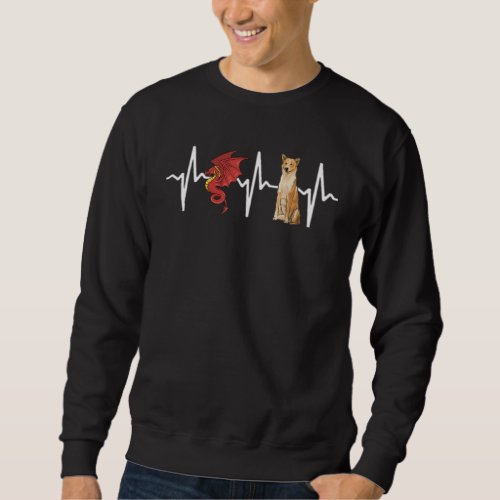 Dragon Canaan Dog Heartbeat Dog Sweatshirt