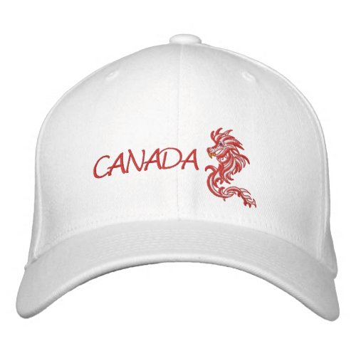 Dragon Canada Embroidered Baseball Hat