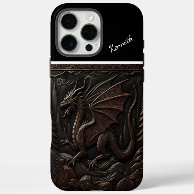 Dragon Carving on Mountain Top Case-Mate iPhone Case (Back)