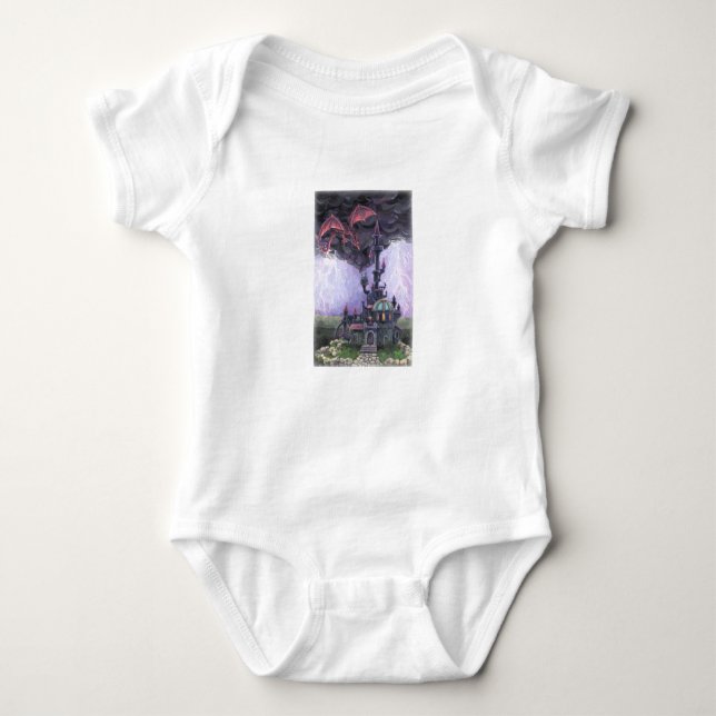 Dragon Castle Baby Bodysuit (Front)