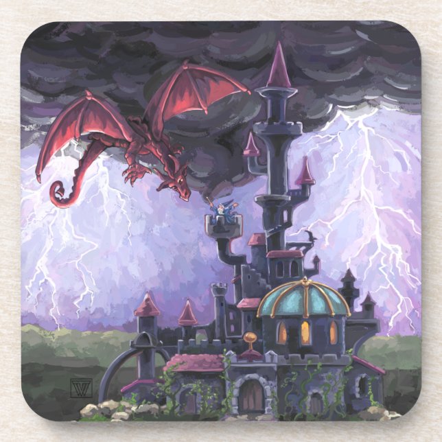 Dragon Castle Drink Coaster (Front)