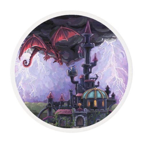 Dragon Castle Edible Frosting Rounds