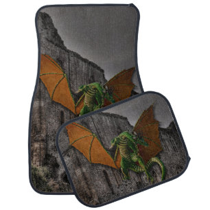 Dragon & Castle Fantasy Artwork Car Floor Mat