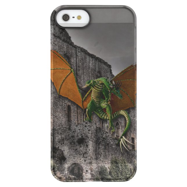 Dragon & Castle Fantasy Artwork Uncommon iPhone Case (Back)