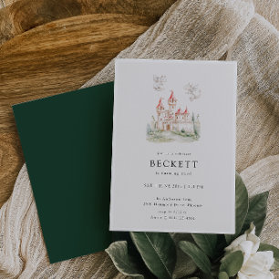 Dragon Castle Theme Birthday Party Invitation