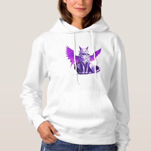 Dragon Cat with wings the wizard Hoodie