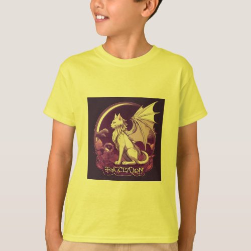 Dragon Cat with Wings The Wizards Apprentice T_Shirt