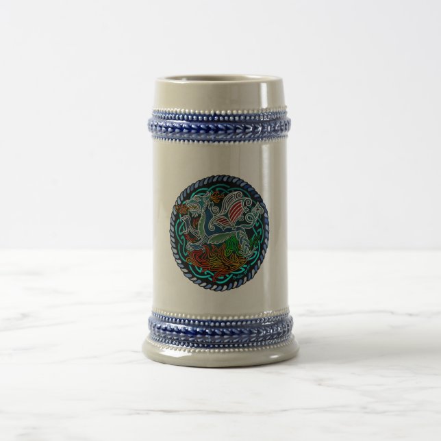 Dragon celtique beer stein (Center)