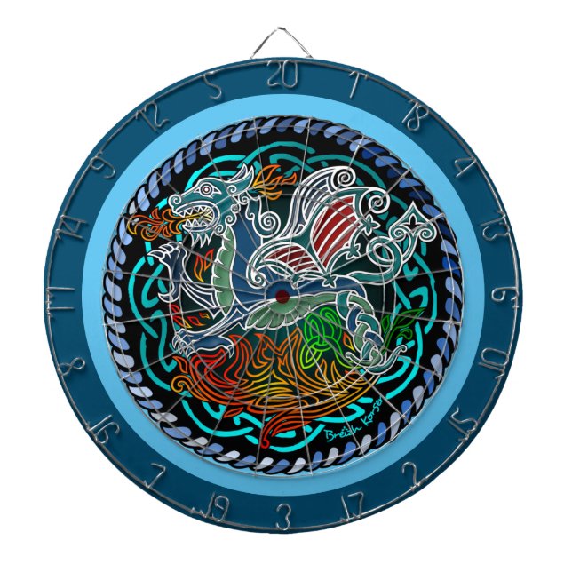 Dragon celtique dart board (Front)