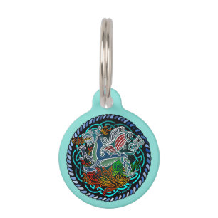 Dragon celtique pet ID tag